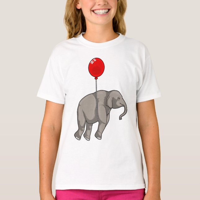 T-shirt Eléphant avec ballon (Devant)