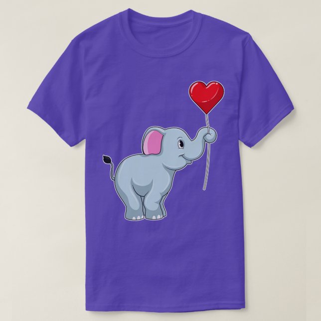 T-shirt Eléphant avec ballon cardiaque (Design devant)