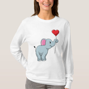 T-shirt Eléphant avec ballon cardiaque