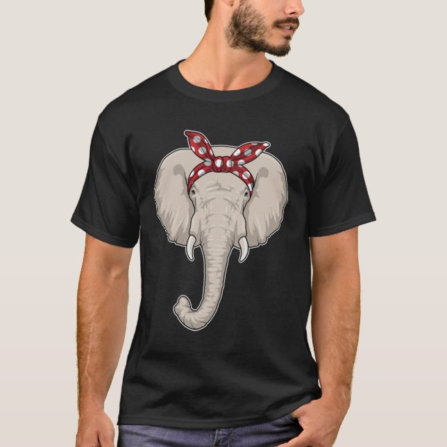 T-shirt Eléphant avec Bandana (Devant)