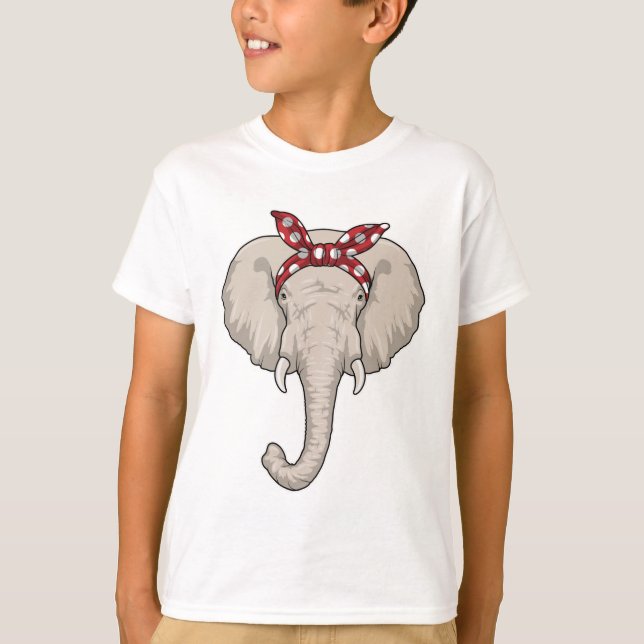 T-shirt Eléphant avec Bandana (Devant)