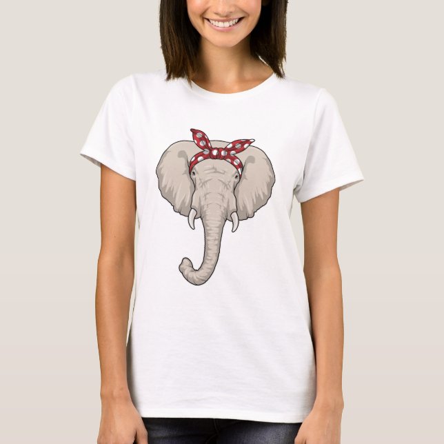 T-shirt Eléphant avec Bandana (Devant)