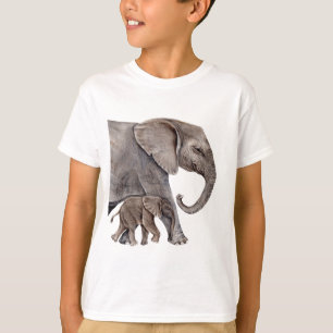 T-shirt Eléphant avec bébé éléphant