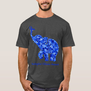 T-shirt Elephant avec chasse aux fleurs Sensibilisation à