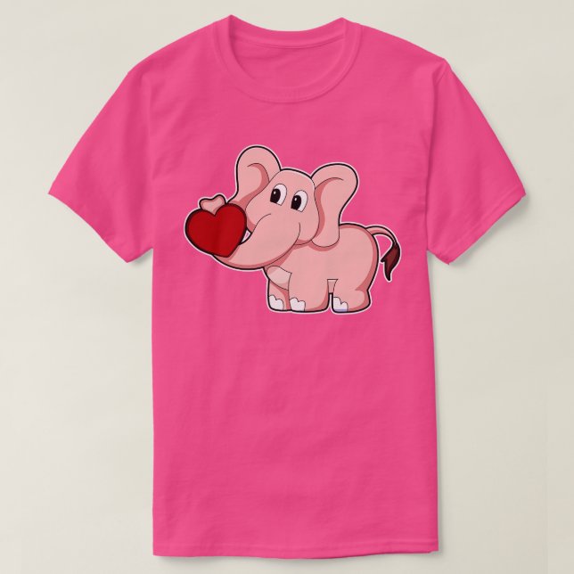 T-shirt Éléphant avec Cœur (Design devant)