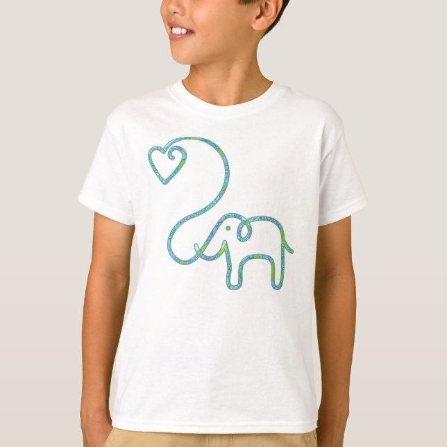 T-shirt ÉLÉPHANT avec cœur (Devant)