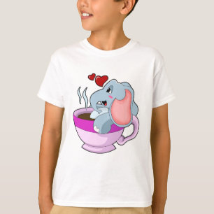 T-shirt Elephant avec la coupe du café