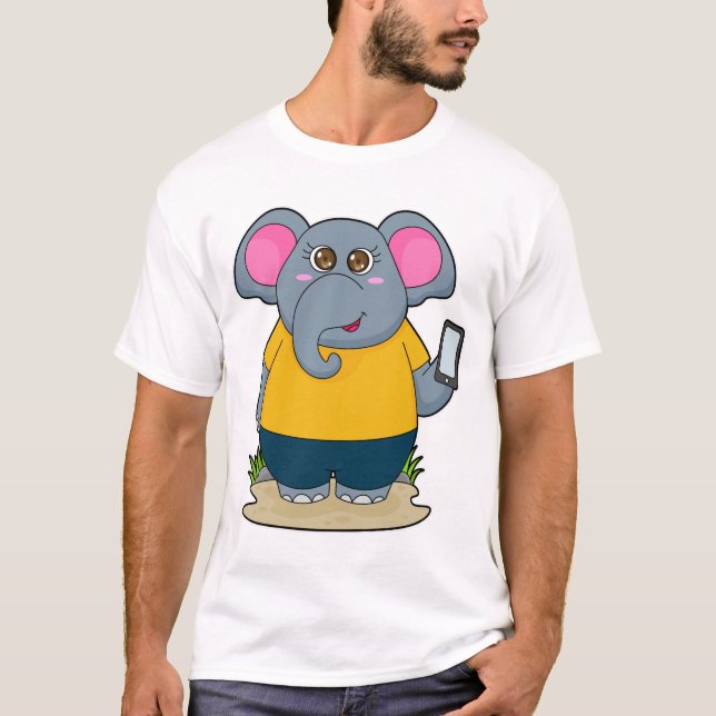 T-shirt Eléphant avec mobile (Devant)