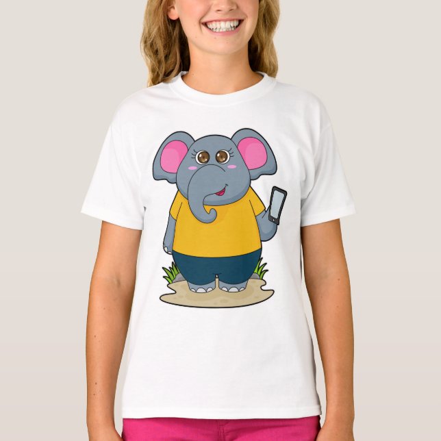 T-shirt Eléphant avec mobile (Devant)