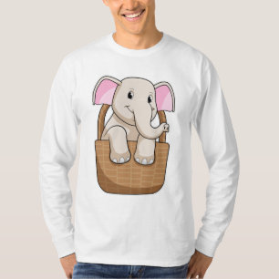 T-shirt Eléphant avec panier