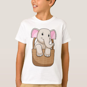 T-shirt Eléphant avec panier