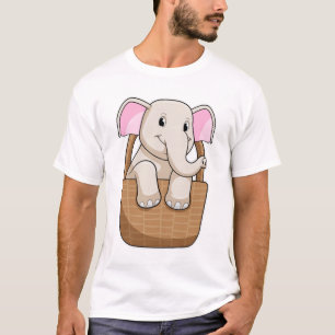 T-shirt Eléphant avec panier