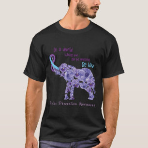 T-shirt Elephant Be Kind Semicolon Prévention du suicide A