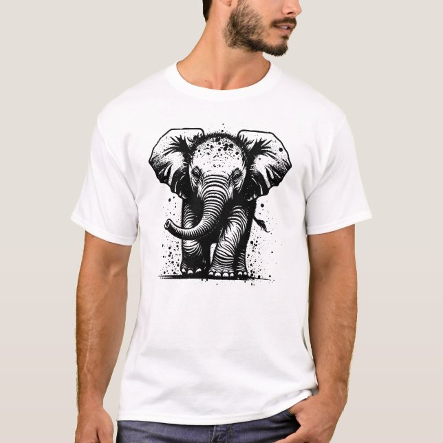 T-shirt Éléphant Bébé (Devant)