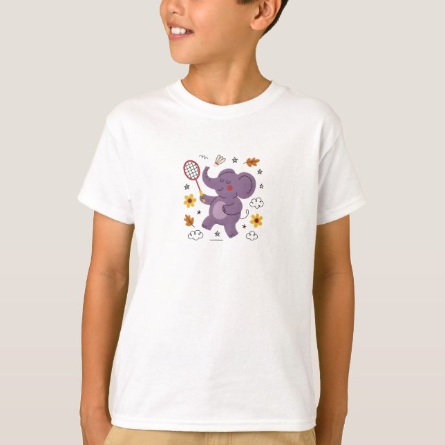 T-shirt Éléphant bébé amusant  (Devant)