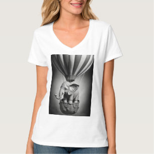 T-shirt Elephant bébé dans un ballon à air chaud
