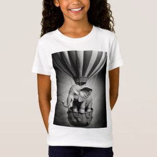 T-Shirt Elephant bébé dans un ballon à air chaud