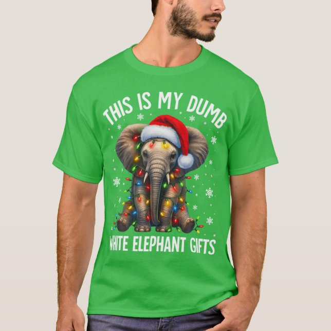 T-shirt Éléphant Blanc Pour Pyjamas Moins De 15 20 (Devant)