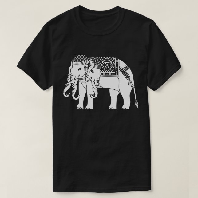 T-shirt Elephant blanc thaïlandais Erawan (Design devant)