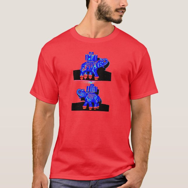 T-shirt Éléphant bleu (Devant)