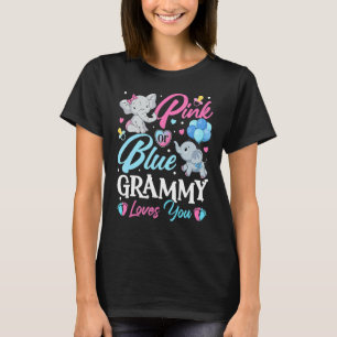 T-shirt Elephant bleu rose Grammy vous aime Grossesse Reve
