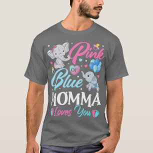 T-shirt Elephant bleu rose maman vous aime Grossesse Revea