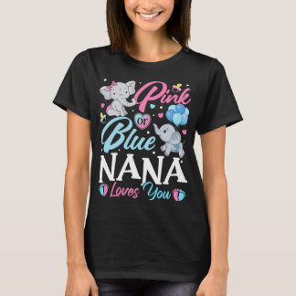T-shirt Elephant bleu rose Nana vous aime Grossesse Révéla