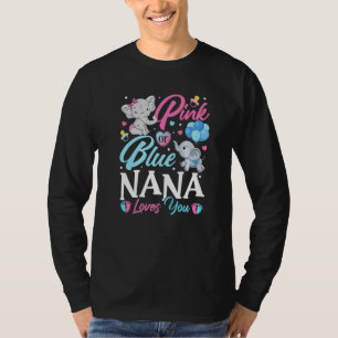 T-shirt Elephant bleu rose Nana vous aime Grossesse Révéla