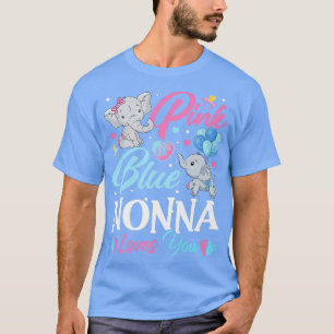 T-shirt Elephant bleu rose Nonna t'aime Grossesse Revea