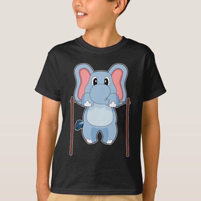 T-shirt Éléphant Bodybuilder Tractions Musculation (Devant)