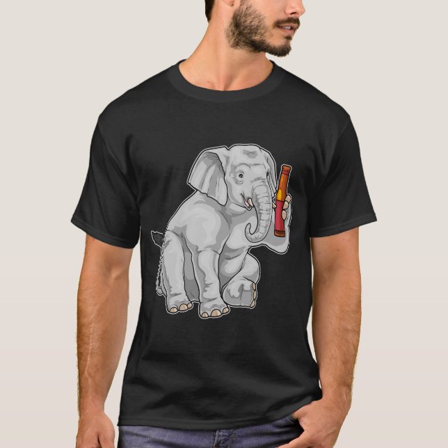 T-shirt Elephant Bottle Beer (Devant)