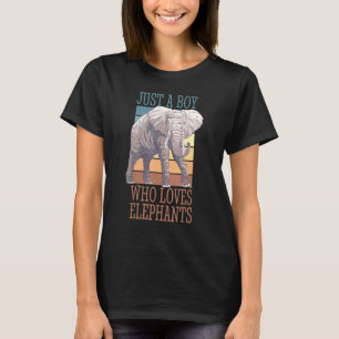 T-shirt Elephant Boy Love Spirit Animal Retro