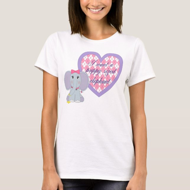 T-shirt Éléphant classé par chiot (Devant)