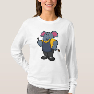 T-shirt Elephant coiffeur avec ciseaux