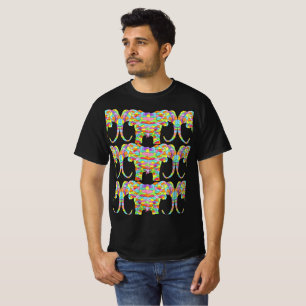 T-shirt éléphant coloré