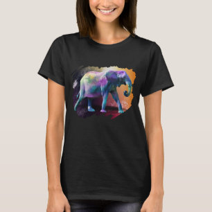 T-shirt éléphant coloré