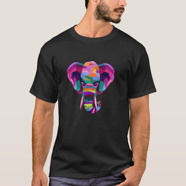 T-shirt Eléphant coloré, OEuvre esthétique, Psyché (Devant)