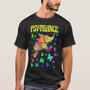 T-shirt Eléphant coloré Psy Trance DJ Techno Rave Party