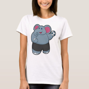 T-shirt Elephant comme joueur de handball avec Handball