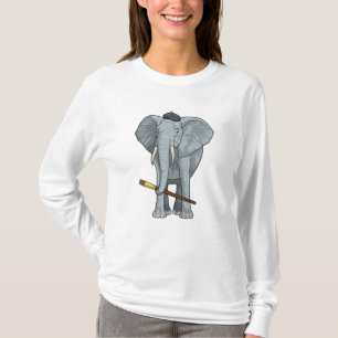 T-shirt Eléphant comme peintre avec pinceau