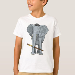 T-shirt Eléphant comme peintre avec pinceau