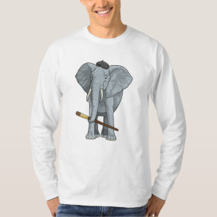 T-shirt Eléphant comme peintre avec pinceau