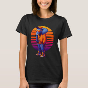 T-shirt Eléphant cool Moderne Style Urbain Coucher de sole
