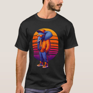 T-shirt Eléphant cool Moderne Style Urbain Coucher de sole