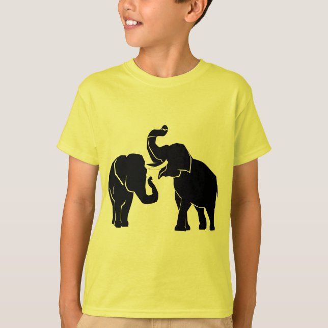T-shirt Eléphant Couple (Devant)