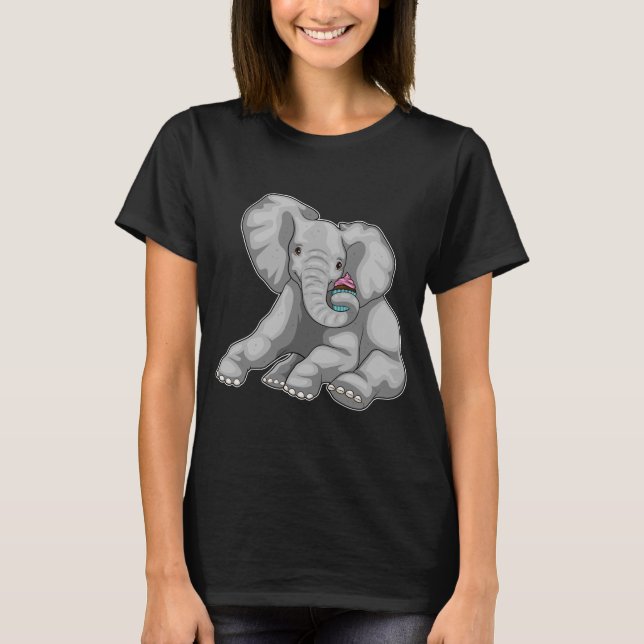 T-shirt Elephant Cupcake (Devant)