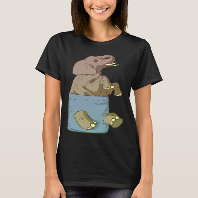 T-shirt Elephant Cute Animals  for (Devant)