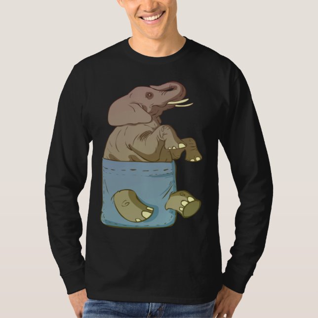 T-shirt Elephant Cute Animals  for (Devant)
