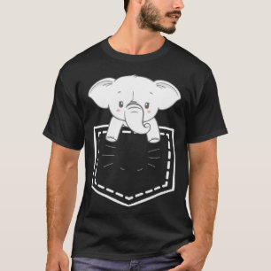 T-shirt Eléphant Dans Poket Eléphants Pour Hommes Femmes
