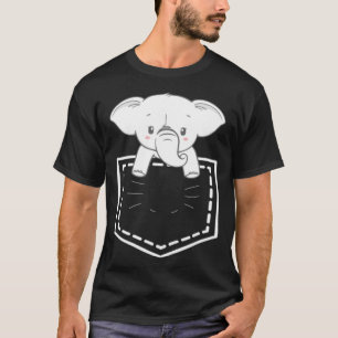 T-shirt Eléphant Dans Poket Eléphants Pour Hommes Femmes